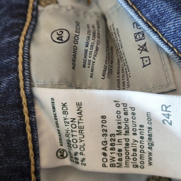AG Adriano Goldschmied size 24 R color blue jeans the leggings ankle super skinn - Picture 6 of 6